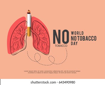 Illustration Of World No Tobacco Day.