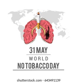 Illustration Of World No Tobacco Day.