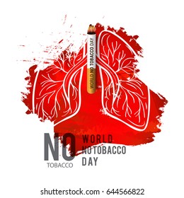 Illustration Of World No Tobacco Day.