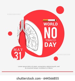 Illustration Of World No Tobacco Day.