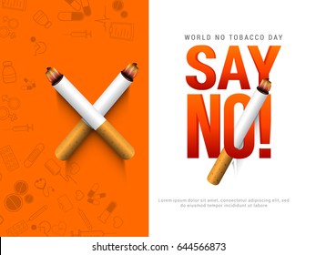 Illustration Of World No Tobacco Day.