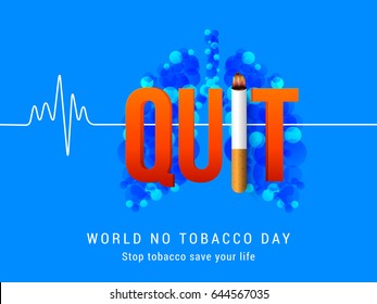 Illustration Of World No Tobacco Day.
