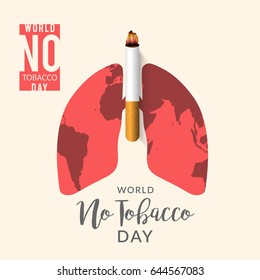 Illustration Of World No Tobacco Day.