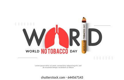 Illustration Of World No Tobacco Day.