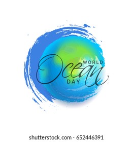 Illustration Of World Ocean Day Background.