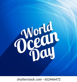 Illustration Of World Ocean Day Background.