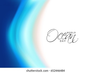 Illustration Of World Ocean Day Background.