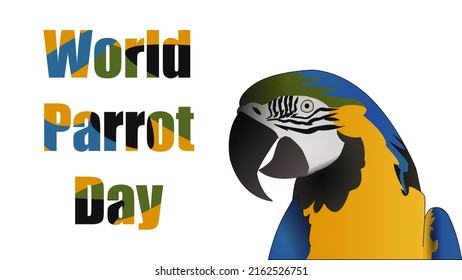 illustration world parrot day vector