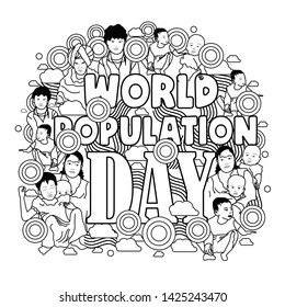 Illustration of World Population day