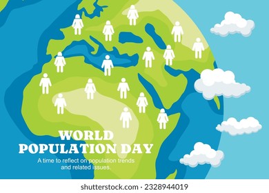 Illustration for world population day awareness