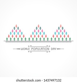 Illustration of World Population day Greeting-11 july