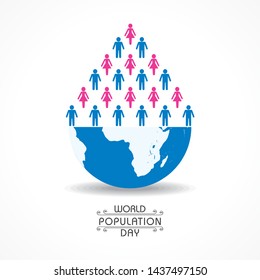 Illustration of World Population day Greeting-11 july