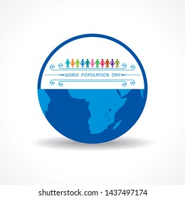 Illustration of World Population day Greeting-11 july