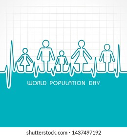 Illustration of World Population day Greeting-11 july
