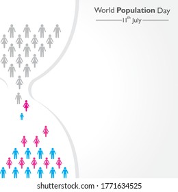 Illustration of World Population Day observed on  11th July