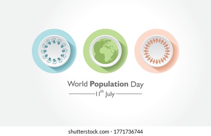 Illustration of World Population Day observed on  11th July