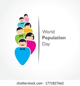 Illustration of World Population Day observed on  11th July