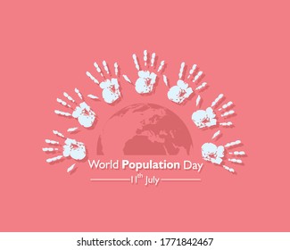 Illustration of World Population Day observed on  11th July