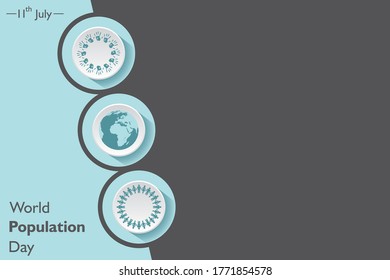 Illustration of World Population Day observed on  11th July