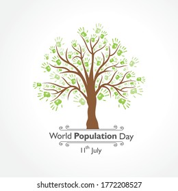 Illustration of World Population Day observed on 11th July