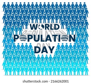 Illustration of world population day. suitable for banners or greeting posters.