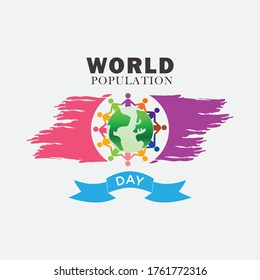icono de vector de día de población mundial