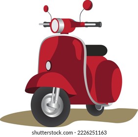 Illustration of the world's legendary vehicle Motorcycle Scooter