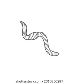 ilustración de gusano, icono de gusano, arte vectorial.