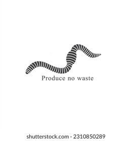 illustration of worm, worm icon, vector art.