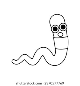 The Illustration of Worm Line Art