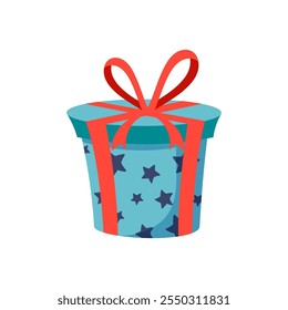 An illustration of wrapped present box icon design