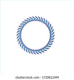 a illustration of wreath feathers bird