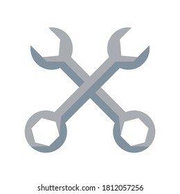 ilustración de una llave, en un estilo plano. ilustración vectorial en estilo plano. tema del día laboral