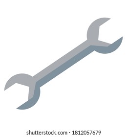 illustration of a wrench, in a flat style. vector illustration in flat style. labor day theme