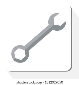 ilustración de una llave, en un estilo plano. ilustración vectorial en estilo plano. tema del día laboral