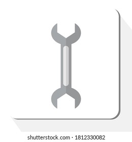 ilustración de una llave, en un estilo plano. ilustración vectorial en estilo plano. tema del día laboral