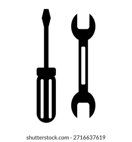 illustration of wrench and screwdriver
