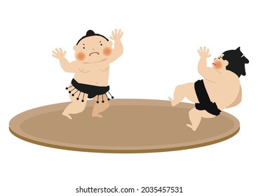 An illustration of the Wrestler and ring.
A clip art of Sumo wrestler.
Traditional Japanese national sport "Sumo".
