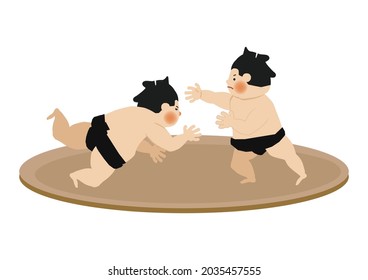 An illustration of the Wrestler and ring.
A clip art of Sumo wrestler.
Traditional Japanese national sport "Sumo".

