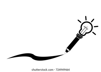 Illustration : Write Your Idea, Isolated on White
