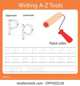 Illustration  of writing a-z tools P