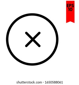 ilustración de icono plano x