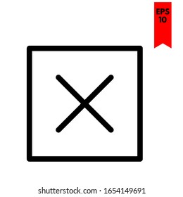 ilustración de icono plano x