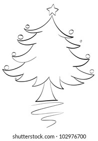 2,625 Black and white christmas tree clip art Images, Stock Photos ...