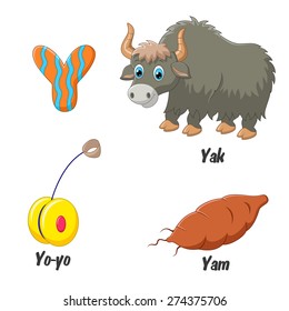 Illustration of Y alphabet