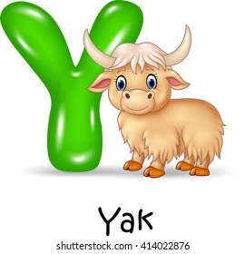 Illustration Y of letter for Yak Cartoon