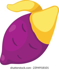 illustration of yam white on background vector