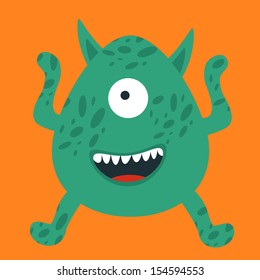 Illustration of yelling monster