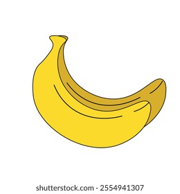 an illustration of a yellow banana