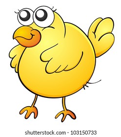 Illustration of a yellow canary